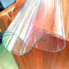 PVC Transparente Cristal Vidro Macio Borracha Macia Folha Cortina de Porta Janela À Prova de Vento Impermeável Tábua de Passar Toalha de Mesa Tapete