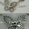 Collar de Mariposa Doble Graff Phantom de Gama Alta, Pulsera y Pendientes de Mariposa de Oro V con Diamantes Completos, Gruesamente Chapado en Oro de 18 Quilates, Tallado de Precisión CNC