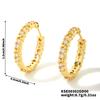 MOXI Jewelry - Pendientes con microincrustaciones de circonita, estilo coreano, elegantes, ligeros, lujosos, sencillos, chapados en oro y exquisitos.