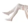Calcetines largos para dormir hasta la rodilla, algodón puro, diseñados para dormir, estilo mujer, adecuados para usar en casa, cálidos y holgados, calcetines hasta la pantorrilla
