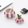 Cenicero de Cerámica Transfronterizo con Forma de Cebolla Ajo para Hogar Sala de Estar Mesa de Café Extintor de Humo con Tapa Especialidad de Amazon en Comercio Exterior