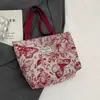 Bolso de Hombro Grande de Lona con Lazo para Mujer 2026 Nuevo Bolso Versátil de Lona para Compras y Uso Diario