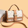 Bolso Pequeño de Textura de Alta Gama para Mujer 2025 Nuevo Bolso de Hombro Estampado Retro Francés para Salir Bolso Bandolera Pequeño Cuadrado