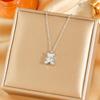 Venta caliente transfronteriza exquisita cadena para clavícula de acero de titanio y oro real 18K para mujer joyería de moda ins que no se decolora