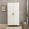 Armario de madera maciza para dormitorio principal, moderno, simple, fácil de montar, armario combinado para habitación de alquiler, armario multifuncional grande