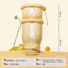 Vaso de Frutas Portátil de Doble Capa para Montar en el Coche con Tenedor, Vaso de Agua de Gran Capacidad, Drenable, Sellado, Caja para Conservación de Ensalada a Prueba de Fugas