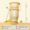 Novo Copo de Frutas Drenável de Combinação Multicamadas, Copo Leve para Lanche Piquenique Salada, Copo de Cereal, Copo Redutor de Gordura com Garfo