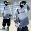 Ropa para Niños Sudadera con Capucha Nueva de Otoño para Niños Mayores 2025 Primavera y Otoño Top Básico Holgado Tendencia Venta al por Mayor Transfronteriza