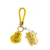 Llavero, Colgante para Teléfono, Colgante para Bolso, Regalo de Oro para Eventos Corporativos "Oveja Próspera" de Oro Puro 999