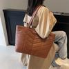 2025 Nova Bolsa de PU Bolsa de Roupas de Algodão Bolsa de Mão Bolsinha de Ombro Acolchoada para o Trabalho Bolsa Tote de Grande Capacidade
