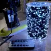 Cadenas de Luces Navideñas Transfronterizas, Decoración Festiva para Jardín Exterior, Luces para Árbol de Navidad, Enredaderas de Plantas Verdes, Luces de Cable de Cobre LED