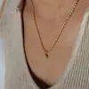 Collar colgante de cadena de cuentas de arroz con personalidad de piedra natural estilo romántico de isla de verano cadena de clavícula al por mayor nicho al por mayor