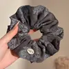 Elástico de Cabelo de Renda Estilo Coreano para Rabo de Cavalo, Scrunchie Grande, Elástico para Coque, Acessório de Cabelo de Luxo para Meninas