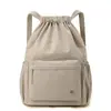 Mochila de Cordão Grande Capacidade Genuína Simples da Moda Estilo Coreano Encomenda Personalizada para Mulheres Esportes ao Ar Livre Viagem Mochila de Cordão