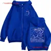Sudadera con cremallera de doble cara impresa Dan Dan Turbo Abuela Estilo Manga Japonesa Sudadera con cremallera para Hombre