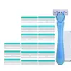 Artefacto importado para depilación de axilas y piernas, rastrillo de afeitar manual para mujer, rastrillo de afeitar, 6 capas de cuchilla