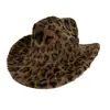 Sombrero de Vaquero con Estampado de Leopardo Personalizado Otoño e Invierno Moda Transfronteriza Estampada Felpa Engrosada Cálido Sombrero Cubo Sombrero de Leopardo Tendencia Sombrero de Copa