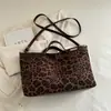 Bolso Leopardo Estilo Coreano para Mujer 2026 Primavera Nuevo Retro Casual Bolso de Hombro Gran Capacidad Bolso de Hombro para Viajes