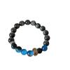 Pulseira simples de contas de pedra olho de tigre imitação, elástico duplo, moda, sensação fresca, pulseira costurada, moderna, nicho, joia que combina com tudo