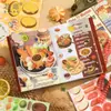 Jogo de Adesivos para Prato de Comida em Miniatura Paisagismo em Miniatura Caderno de Bolso Comida Divertida Alívio de Estresse Material de Adesivo
