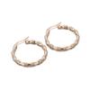 Design de Joias Europeu e Americano Bambu Polido Exagerado Simples Aço Inoxidável Banhado a Ouro Real 18K Brincos Grandes Femininos