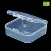 Caixa Quadrada de Plástico Transparente Pequena para Guardar Miçangas e Peças A55 Mini Caixa Portátil para Remédios Caixa de Embalagem