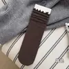 Calcetines de otoño para mujer de algodón puro antiolor hasta la pantorrilla con ribete de encaje de hongo, color marrón y café, perfectos con sandalias Birkenstock, calcetines postparto sin costuras
