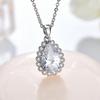 Colar de lágrima de cristal de zircão cadeia de clavícula feminina coreana delicado Coringa incrustação pingente fábrica presente direto