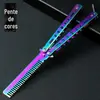 Venda Direta da Fábrica Faca Borboleta Faca de Treinamento Faca de Prática Faca Dobrável Aço Inoxidável Faca Ornamental Portátil Faca de Mão Sem Lâmina