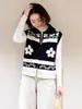 Chaleco de Punto Jacquard de Capas con Cuello de Solapa para Mujer, Nuevo Top Elegante y Moderno 2026 para Primavera y Otoño