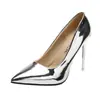 Sapatos Femininos de Grande Tamanho para Comércio Exterior Primavera 2025 Bico Fino Salto Alto Europeu e Americano Sapatos Stiletto Femininos Slip-On Atacado Estilo Europeu e Americano