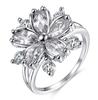 Anel Flor de Zircônia Diamante Rosa Flor de Cerejeira AliExpress Wish Supply Design Simples de Nicho Criativo
