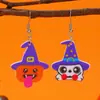 Aretes de Sombrero de Fantasma de Dulces de Halloween Aretes Pequeños de Acrílico para Fiestas Aretes de Dibujos Animados Lindos Divertidos