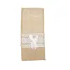 Directo de Fábrica Set de Cuchillo y Tenedor Navideño Bolsa con Borde de Encaje de Arpillera para Cuchillo y Tenedor Bolsa Festiva para Cubiertos de Fiesta y Boda