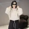Nueva Colección Primavera/Otoño 2026: Chaqueta Corta, con Capucha, de Moda, de Corte Holgado, Casual para Mujeres Petitas