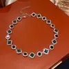 Collar Largo Redondo con Flor Incrustada de Diamantes Medieval Francés, Accesorios para Mujer, Cadena para Suéter de Lujo Ligero y de Gama Alta, Exquisito Collar de Nicho
