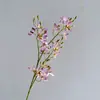 Flor Artificial Phalaenopsis Tacto Realista 4 Ramas Orquídea Pequeña Decoración del Hogar Arte de Piso Orquídea Araña Fotografía
