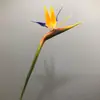 Se Puede Ver Flor de Ave del Paraíso Simulada de PU Strelitzia Reginae Arreglo de Flores de Plástico Blando Decoración del Hogar Estilo Europeo Individual Planta Decorativa de Ave Grulla de Fuego
