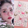 Pegatinas de mariposa Aurora AB con diamantes transfronterizas, pegatinas para cejas, pegatinas de pedrería y perlas, pegatinas para la cara, accesorios de maquillaje, maquillaje infantil