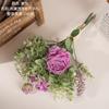 Flor artificial, flor artificial pura de verano, peonía occidental, diseño de letras a mano, ramo de boda, decoración de pared, rosa CF01116