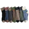 Calcetines desodorantes absorbentes de sudor para hombre, calcetines gruesos y cálidos de otoño e invierno, calcetines deportivos casuales para hombre, de longitud media