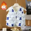 Chaleco Infantil Otoño e Invierno Nuevo Niños y Niñas Floral Bebé Chaleco Térmico Engrosado Ropa Interior y Exterior Top Chaqueta sin Mangas