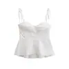 Comércio Exterior Transfronteiriço Spot 2025 Estilo Europeu e Americano Moda Feminina Versátil Tops Multicores Tops Tubo e Alças