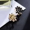 Pendientes coreanos sencillos y dulces de flor de diamante exagerados, modernos, de diseño de alta gama