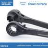 Chave de Catraca Forte com Cauda Afiada para Andaime Rápida Multi-função Chave de Soquete Roda Dentada Chave de Roda