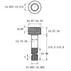Tornillos de alta resistencia con cabeza hexagonal interior, Tornillos cilíndricos de cabeza hexagonal interior Grado 12.9, Tornillos de cabeza hueca hexagonal negra