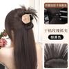 Coque de Cabelo Plumado Semi-Preso Rosa Novo Estilo Chinês Coque Postiço Coque de Cabelo Falso Rabo de Cavalo Alto Fonte Peruca Presilha de Garra