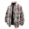 Aprobación Especial 25 Más Vendida Estilo Hong Kong Camisa Gruesa Estampada a Cuadros Ropa Exterior Holgada Chaqueta a Cuadros Versátil CS2415