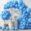 129 Balões Românticos Estilo Posie - compostos por 129 balões de vários tamanhos (18 polegadas, 12 polegadas, 10 polegadas, 5 polegadas), um conjunto de arcos de balão em múltiplos tons de cores, adequados para decorações de festa para temas de formatura, aniversário, meninos, batizado de bebê, etc.