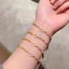 Pulsera color oro método antiguo calabaza incrustada diseño nicho de alta gama textura llena regalo para novia